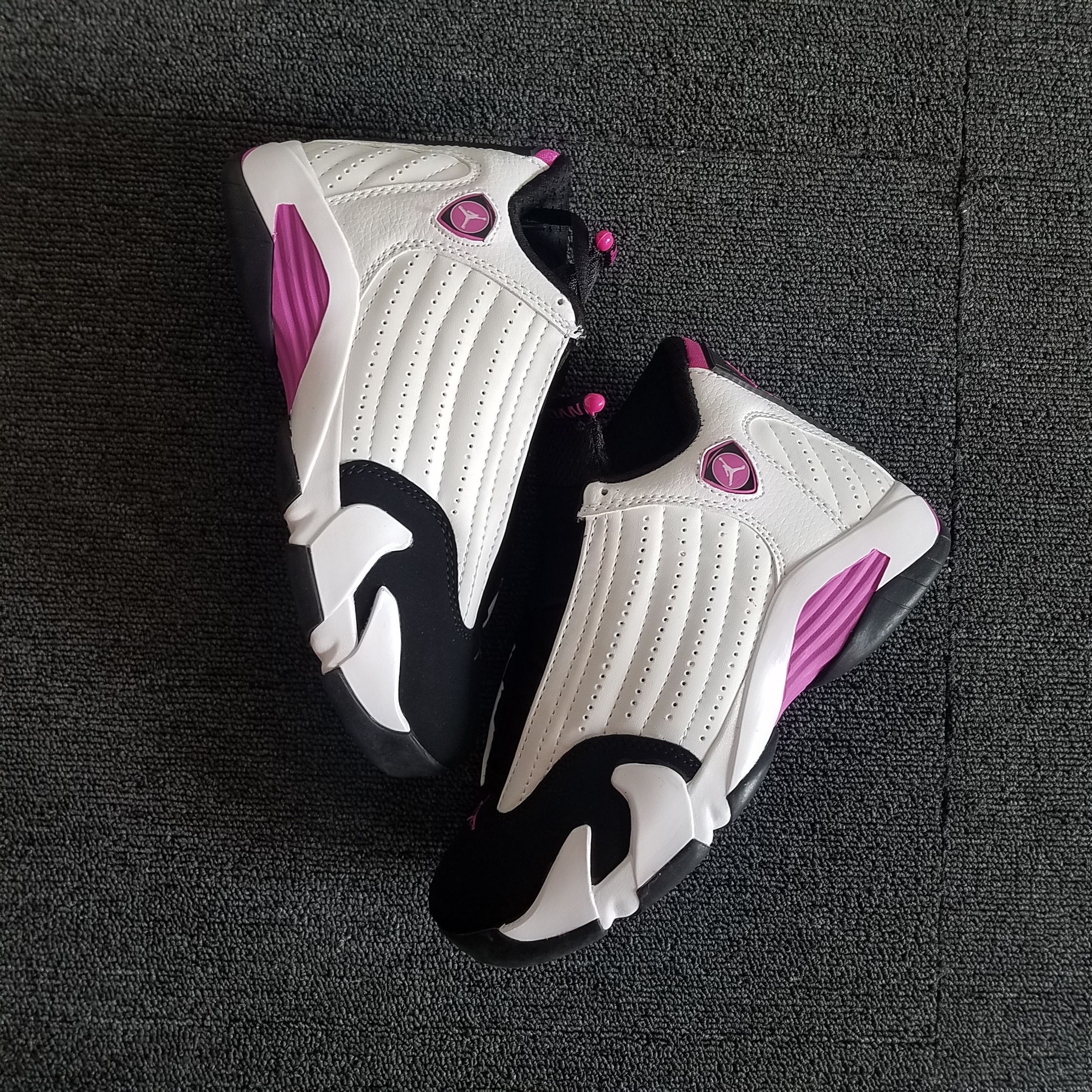 New Air Jordan 14 GS White Pink Shoes For Women